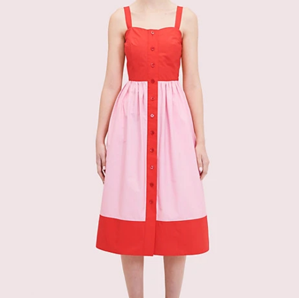 Kate Spade Colorblock Poplin Dress
